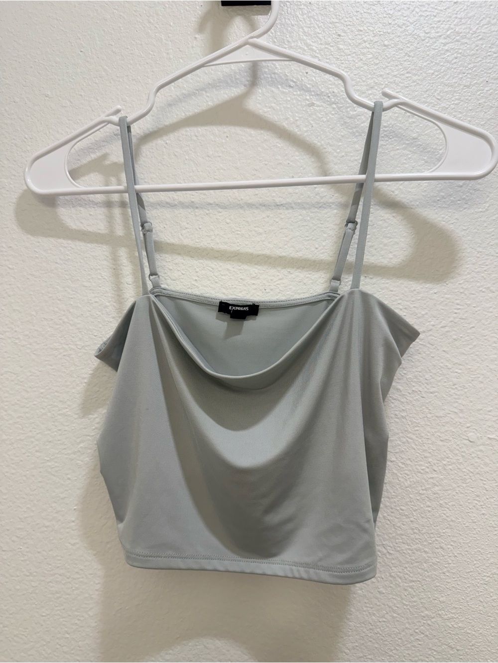 Y2K Festival Ready light blue S Cowl Neck Crop Camisole
